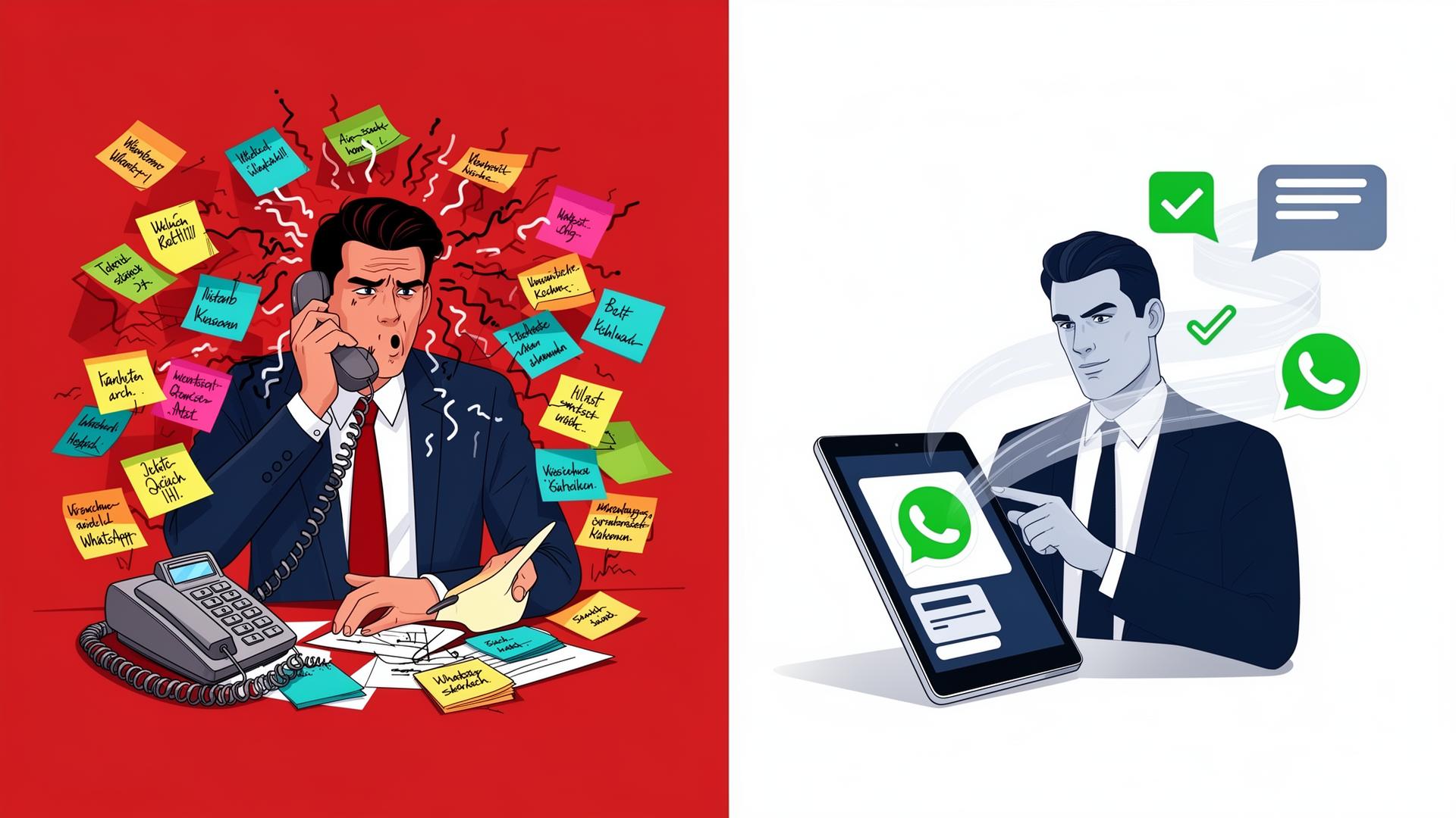 Vergleich: Manuelle Telefonkette bei Personalausfall vs. moderne Personalausfall Software mit WhatsApp-Integration